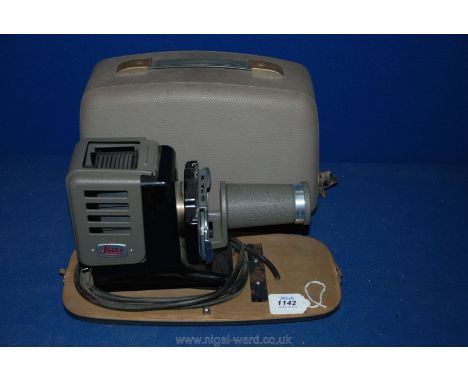 A vintage Leitz slide projector in original case