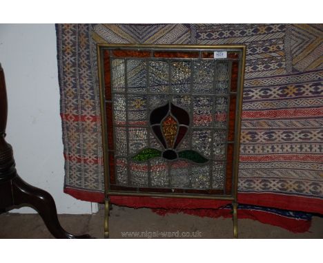 A coloured glass Firescreen
