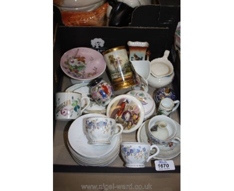 A quantity of china including Wedgwood pin trays, pot lid, trinket boxes, spill vase, etc.