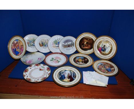 A quantity of display Plates including Coalport Nativity, Royal Worcester Christmas plates, etc.