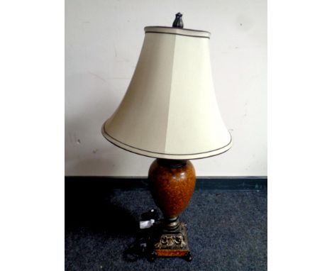 A contemporary table lamp with shade  