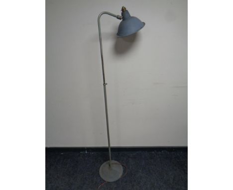 A 20th century industrial rise and fall floor lamp 
