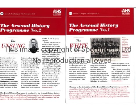 ARSENAL         A collection of AISA publications: The Arsenal History Programme complete collection  Vol 1 No's 1 - 19, Vol.
