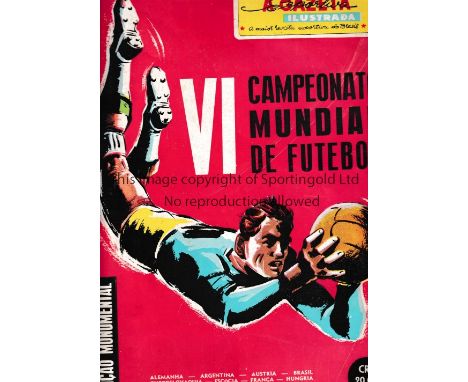 1958 FIFA WORLD CUP SWEDEN.     Scarce special edition 196-Page report produced in Brazil to celebrate Brazil winning the FIF