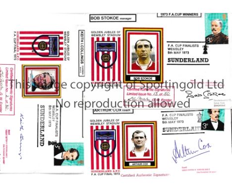 SUNDERLAND / FIRST DAY COVERS / AUTOGRAPHS       Fifteen first day covers signed by the team players, coaches, manager and th