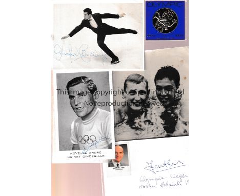 OLYMPICS / AUTOGRAPHS      Various signatures from Olympians, including from the 1952 Summer Olympics in Helsinki, Finland, A