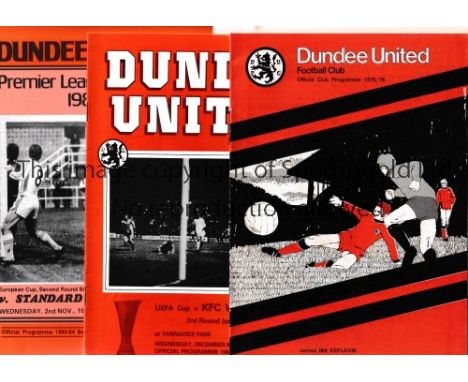 DUNDEE UNITED       Twenty seven programmes for home matches from 1968 to 1987, mainly early 1970s, includes matches v Keflav