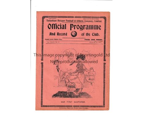TOTTENHAM HOTSPUR      Home programme v Reading 30/8/30. Minor repairs mainly to the spine.    Fair to generally good