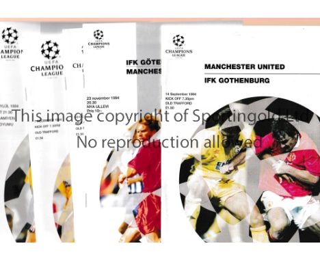 MANCHESTER UNITED / UEFA CHAMPIONS LEAGUE         Approx. 31 home and away programmes for the UEFA Champions League matches i