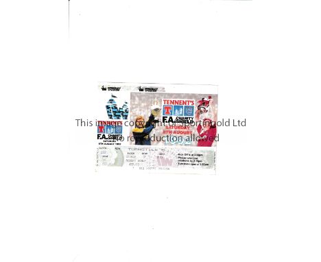 1992 CHARITY SHIELD    Unused ticket for the match Leeds United v Liverpool at Wembley Stadium 8/8/1992, vertical crease.    