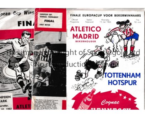 EUROPEAN CUP WINNERS CUP FINAL           Twenty eight programmes from 1961 to 1999 including Rangers v Fiorentina 17/5/1961, 