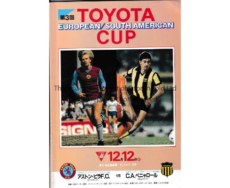ASTON VILLA V PENAROL 1982 / TOYOTA / EUROPEAN / SOUTH AMERICAN CUP        Programme for the Toyota European / South American