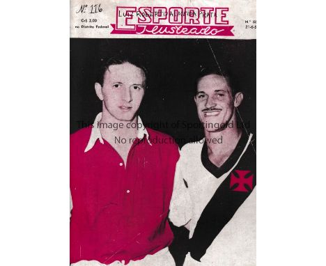 ARSENAL TOUR OF BRAZIL 1951      Brazilian Esporte Ilustrado 21/6/1951 with a picture of Gudmundsson and Ademir of Vasco de G