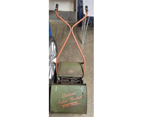VINTAGE QUALCAST SUPER PANTHER PUSH LAWNMOWER     