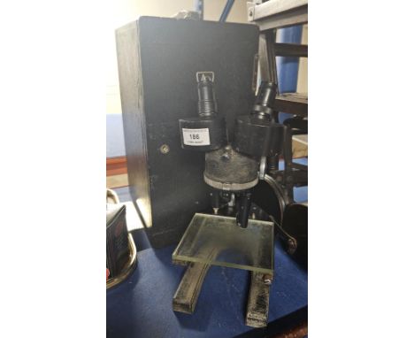 FIALA OUTFITS INK NEW YORK MICROSCOPE WITH CASE     