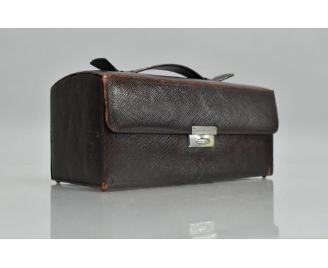 A Late 19th Century Leather Travelling Medicine Case which Opens to Reveal Five Bottles Over Six Small Tablet Drawers, Statio