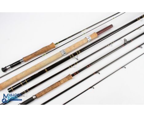 Lamiglas "Hilton" carbon trout fly rod 8ft 6" 2pc line 7/8#, alloy reel seat, lined butt/tip ring, cloth bag; Pateke Morton E