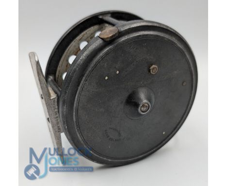Foster of Ashbourne 4" alloy salmon fly reel, right hand wind, copper finish O ring line guide, correct smooth alloy foot, ri