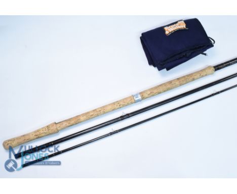 Bruce &amp; Walker Powerlite 16' 3 piece carbon salmon fly rod, lined butt/stripper rings, burgundy whipped snake intermediat