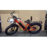 DAYMAK WILD GOOSE S FAT TIRE COMMUTER E-BIKE (500W) (48V 12.5AH BATTERY + CHARGER + KEY) (26") (RED)