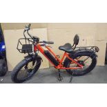 DAYMAK WILD GOOSE S FAT TIRE COMMUTER E-BIKE (500W) (48V 12.5AH BATTERY + CHARGER) (26") (RED)