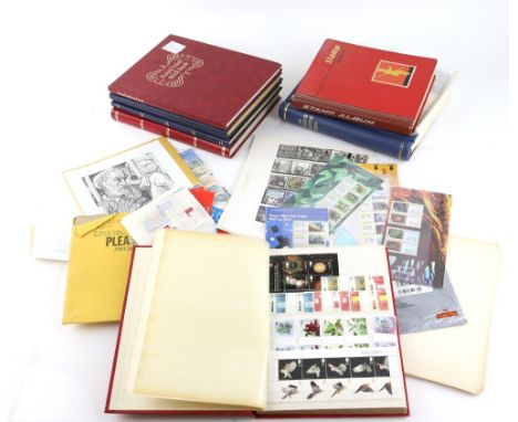 Great Britain stamp collection in albums from 1940's - modern with value in decimal mint issues often in gutter pairs, defini