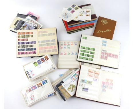 Stamps in small stock books British Commonwealth Hong Kong, China, Macao, Thailand, miniature sheets, France covers from 1852