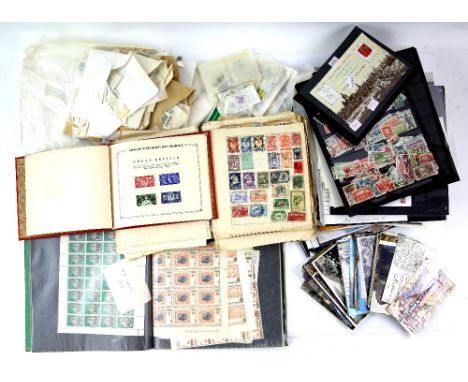 World stamps on album leaves, old auction folders, mint sheets, Australia, Papua New Guinea, Malta, Antarctic covers, First D