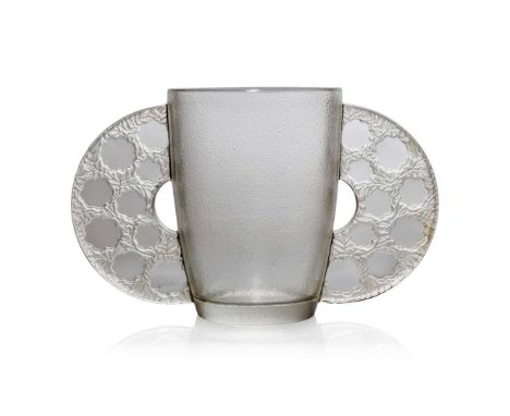 RENÉ LALIQUE (1860-1945) CAUDEBEC VASE, NO. 1020 designed 1929clear and frostedstencilled R. LALIQUE FRANCE 14.5cm (5 3/4in)