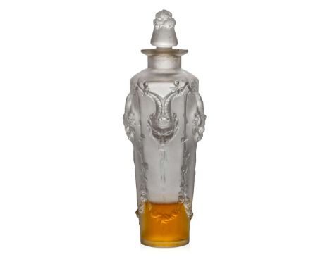  RENÉ LALIQUE (1860-1945) PAN SCENT BOTTLE, NO. 504 designed 1920clear and frostedmoulded R. LALIQUE, engraved R. Lalique Fra