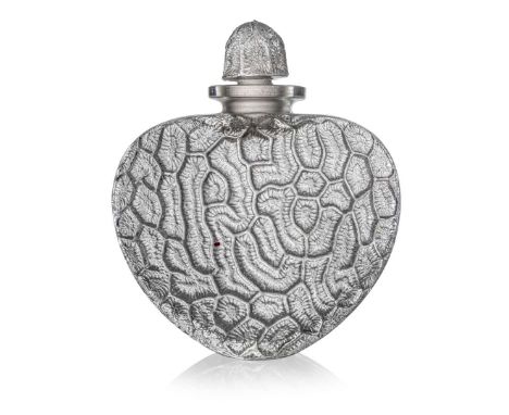  RENÉ LALIQUE (1860-1945) GRIGRI SCENT BOTTLE, VOLNAY – 11 designed 1921clear and frostedmoulded R. LALIQUE(2) 9cm (3 ½in) hi