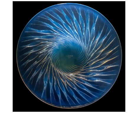  RENÉ LALIQUE (1860-1945) ALGUES BOWL, NO. 10-389 designed 1933opalescent&nbsp;stencilled R. LALIQUE FRANCE 36.2cm (14 ¼in) d