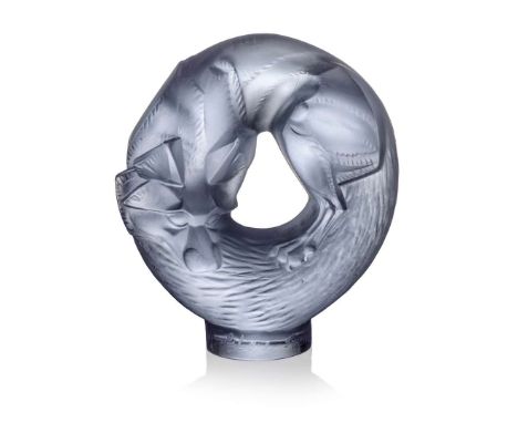  RENÉ LALIQUE (1860-1945) ALASKA SEAL, NO. 236 designed 1931alexandriteengraved R. Lalique France 7cm (2 ¾in) high  Lalique’s