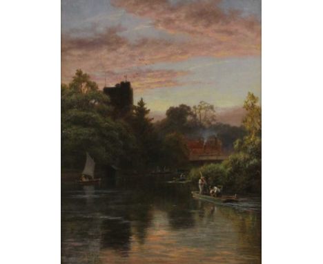 Robert Gallon (1845-1925) - Cookham Church on Thames, oil on canvas (re-lined), signed lower left, 43 x 32cmCondition report: