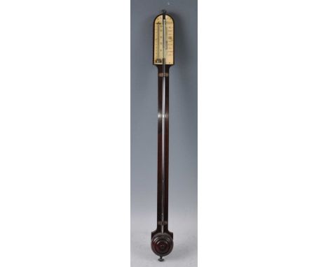 Hay & Lyall of Aberdeen - a Victorian rosewood stick barometer, having signed ivory scale with thermometer dial, 92cmConditio