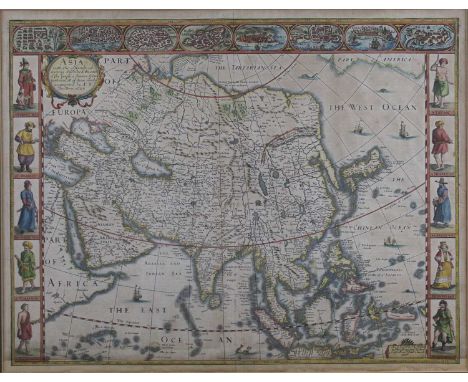 John Speed – Asia with the Islands adjoiyning described, the attire of the people, &amp; Townes of importance, all of them ne
