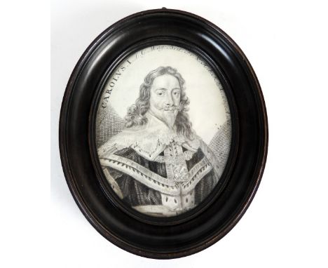 John Faber (The elder) (Dutch, 1650-1721)Portrait miniature of Charles I (1660-1649), wearing a ermine-trimmed cloak and the 