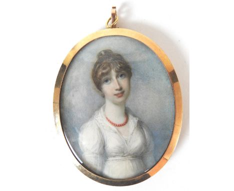 Richard Cosway RA (1742-1821)Portrait miniature of a Lady Mary Henrietta Juliana Pelham nee Osborne, Countess of Chichester (