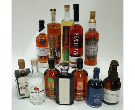 Box 55 - Mixed Spirits Black Bean Rum Sampan Rum Seven Seals Whisky Copper Republic Bourbon Phraya Gold Rum Paradiso Tequila 