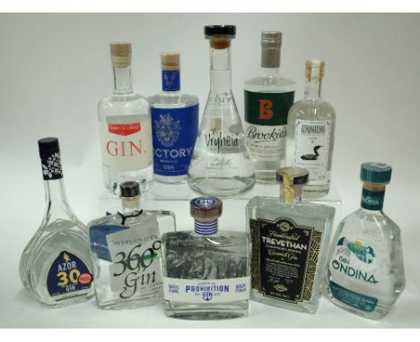 Box 40 - Gin (10 Bottles) Azor GinHimbrini Winterbird GinNavy Strength Prohibition GinMeereszeiten 360 GinOndina GinDrops of 