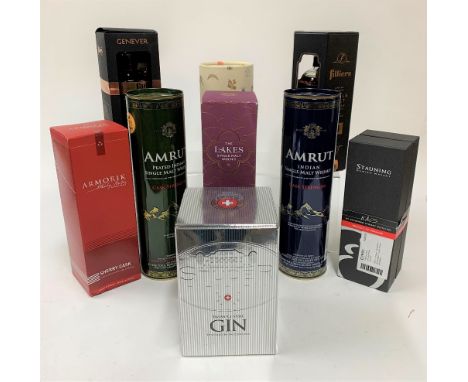 Box 16 - Mixed Spirits (9 Bottles) Studer Gin Filliers Genever Filliers 10YO Single Malt Whisky Stauning Danish Whisky Armori