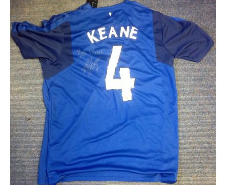 Michael Keane Everton Signed football shirt. Supplied from stock of www.sportsignings.com the in person Sport autograph deale