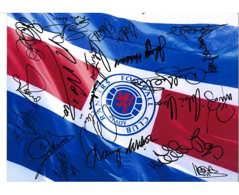 Rangers 16x12 inch football photo signed by Lee McCulloch, Ally McCoist, Gordon Durie, Nicky Law, Johnny Hubbard, Nacho Novo,