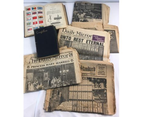 A collection of newspapers dating from 1910 to 1936 together with a 1937 Manual of Seamanship&nbsp;and one other. Newspapers 