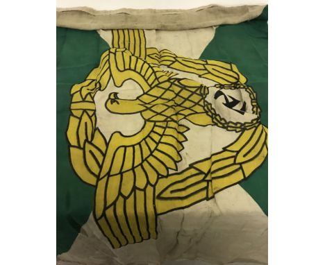 German WW2 style Police flag with gold eagle motif.  Approx. 90cm x 150cm.