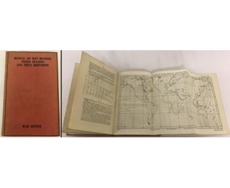 WW2 War Office Manual of Map Reading, Photo Reading, and Field Sketching 1929 (1939 reprint). With maps and guidance illustra