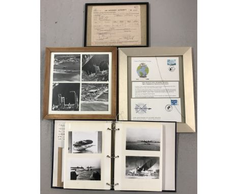 A collection of seaplane civil aviation photographs, postcards and ephemera dating 1920's - 1940's.&nbsp;&nbsp;Features Imper