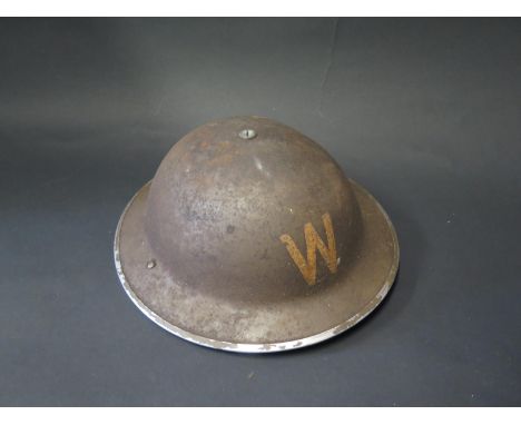 A WWII Brodie Wardens Helmet 