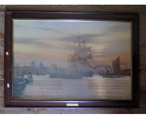 Rodney Charman 87, Greenwich Reach, print, F&amp;G, 75x49cm 