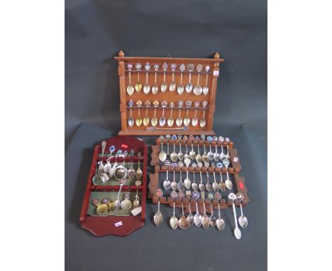 A Large Collection of Maritime Enamel Collector's Spoons 